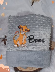 Couverture bébé personnalisée brodée avec prénom ou texte.