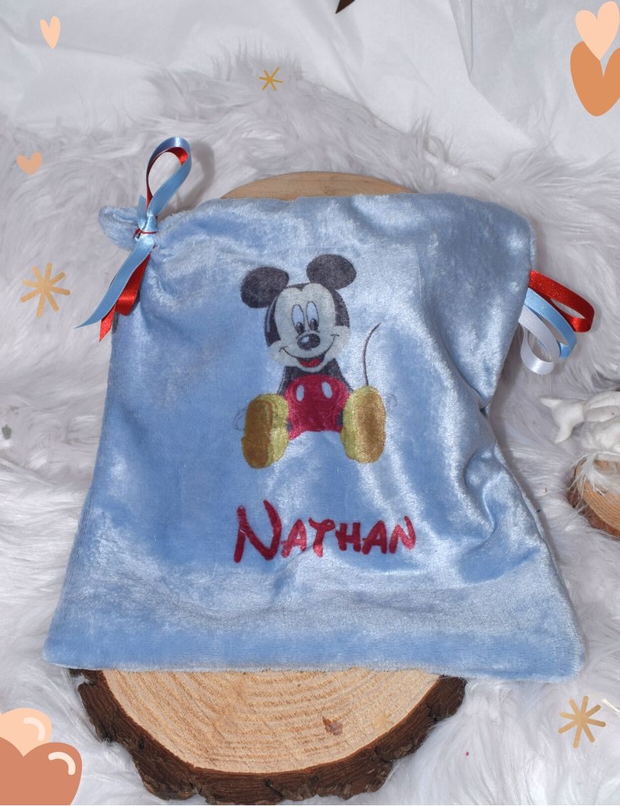 Doudou plat personnalisé MICKEY