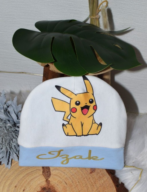 Bonnet bébé personnalisé PIKATCHU