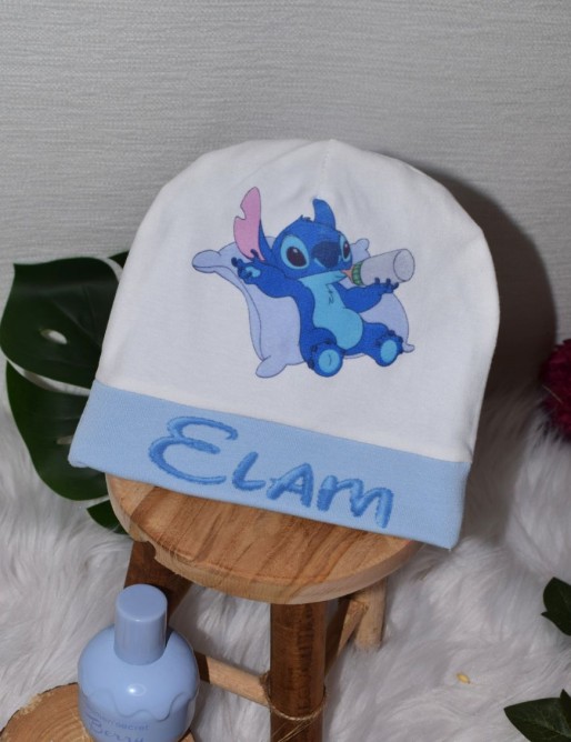 Bonnet bébé personnalisé STITCH