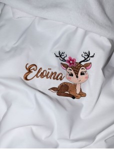 Couverture bébé personnalisée brodée avec prénom ou texte.