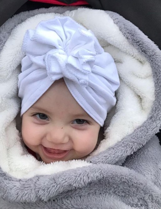 Bonnet turban bébé FROUFROU Blanc