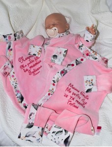 Pyjama bébé personnalisé ROSE FLEURY