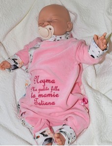 Pyjama bébé personnalisé ROSE FLEURY