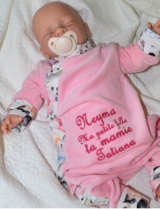 Pyjama bébé personnalisé ROSE FLEURY