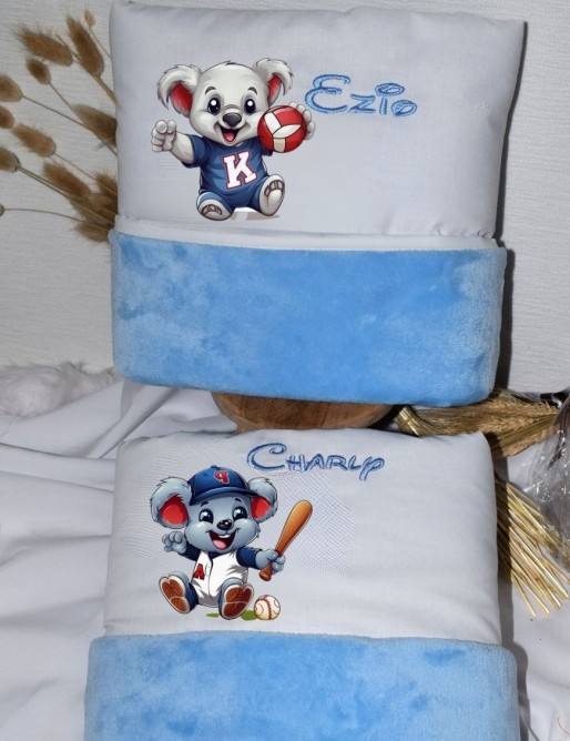 Couverture bébé personnalisée brodée avec prénom ou texte.