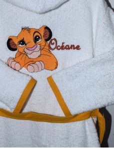 Peignoir de bain enfant personnalisé SIMBA