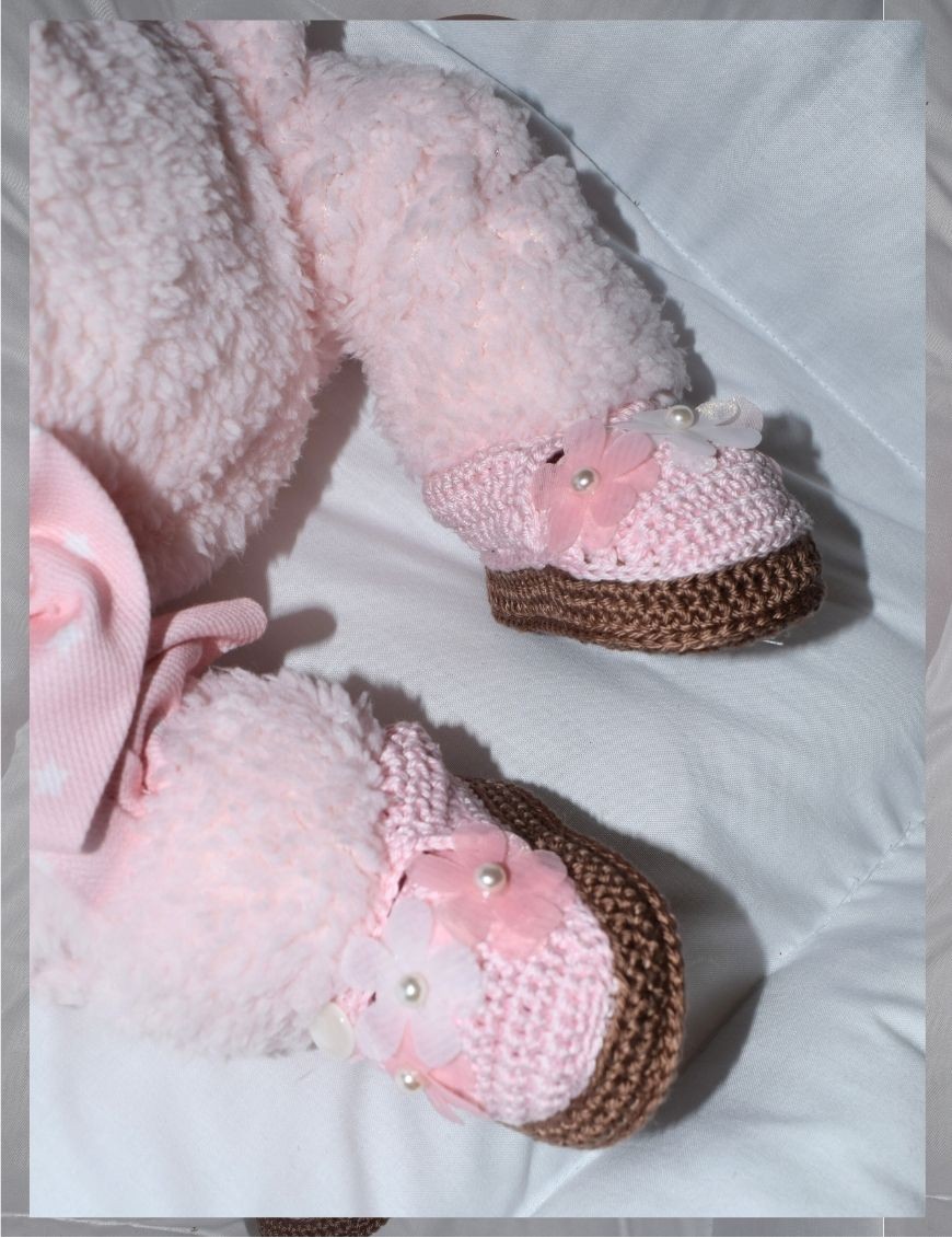 Chaussons bébé crochet personnalisé GIRLY