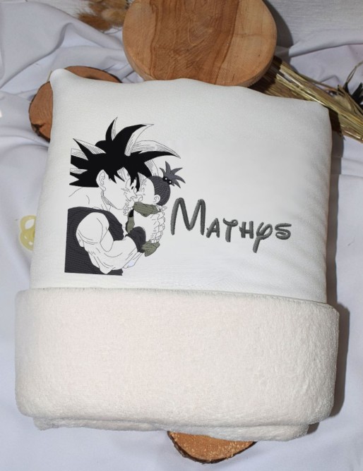 Couverture bébé personnalisée brodée avec prénom ou texte.