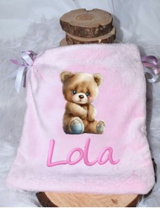 Doudou plat personnalisé NOUNOURS BABY