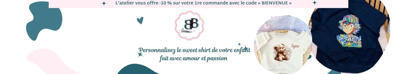 Sweat-shirt bébé et enfant personnalisé brodé au prénom –  Betybab