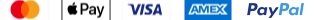 Mastercard, Apple Pay, Visa, American Express et PayPal