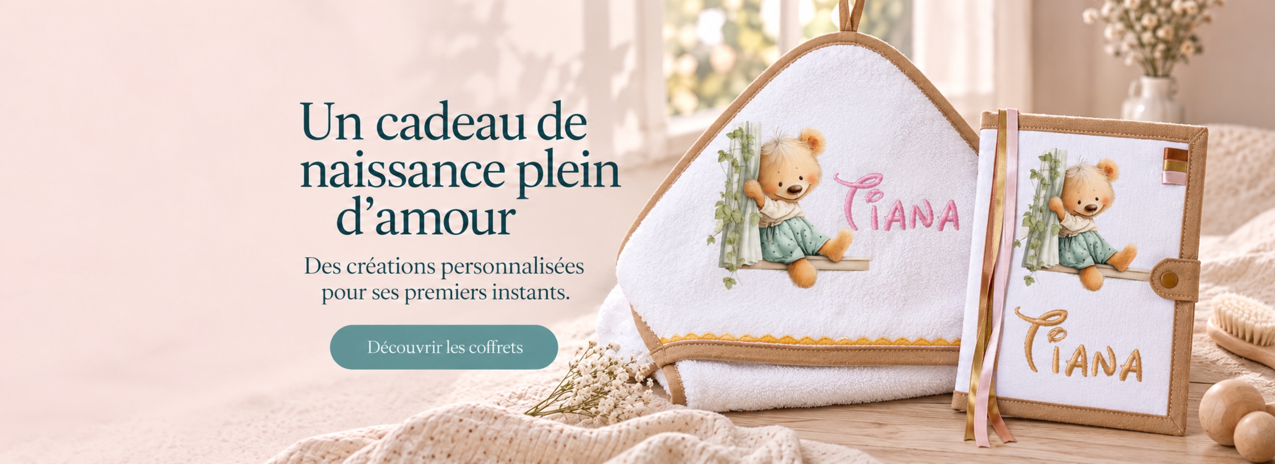 Un cadeau de naissance plein d’amour — Les Broderies de Betybab